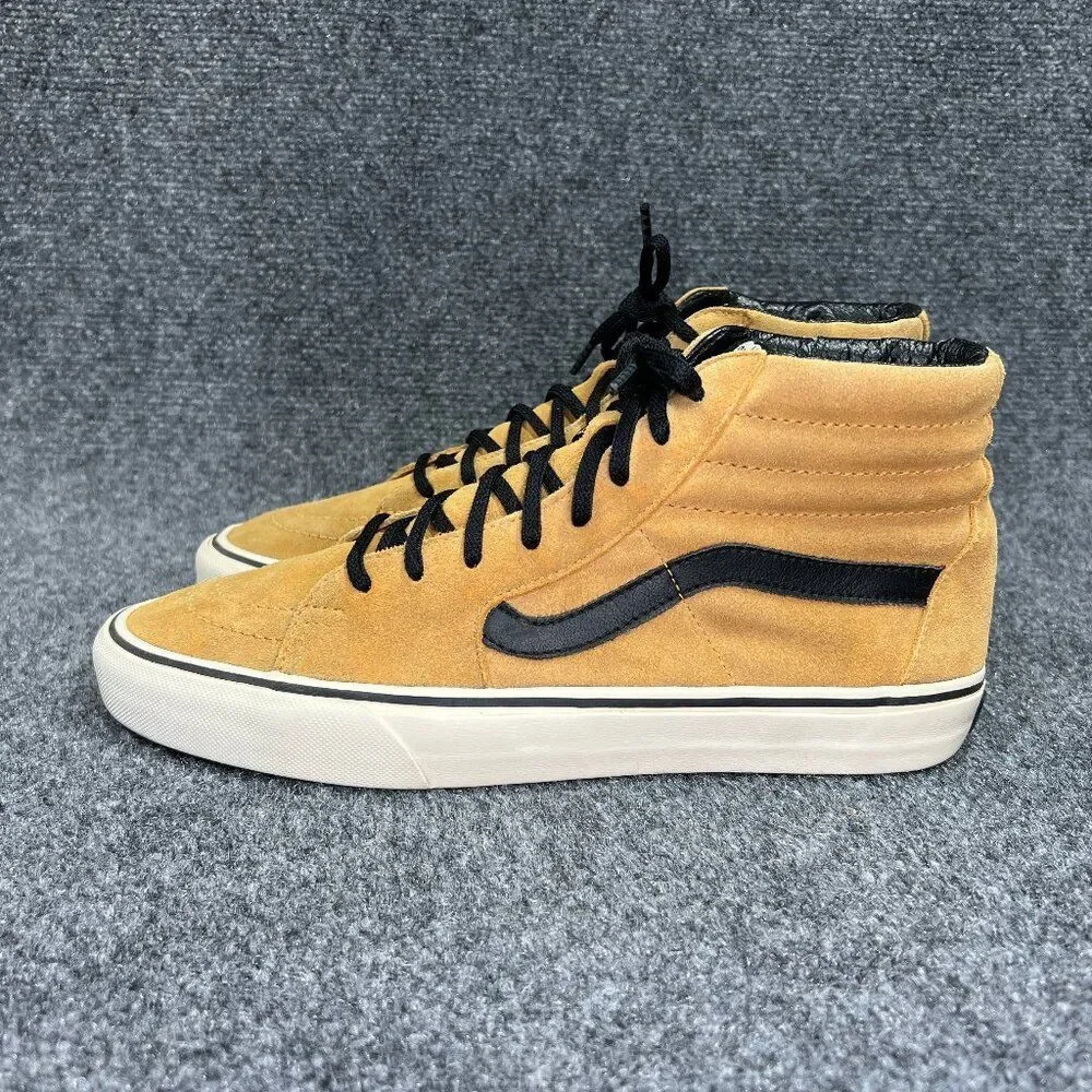 Vans Old Skool Sneakers Men's Size 9.5 Tan Suded Athletic High Top Skate‎ Shoes
